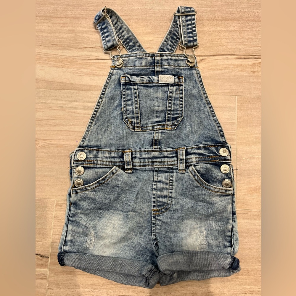 7 For All Mankind Kids Denim Overalls Size 18 Months